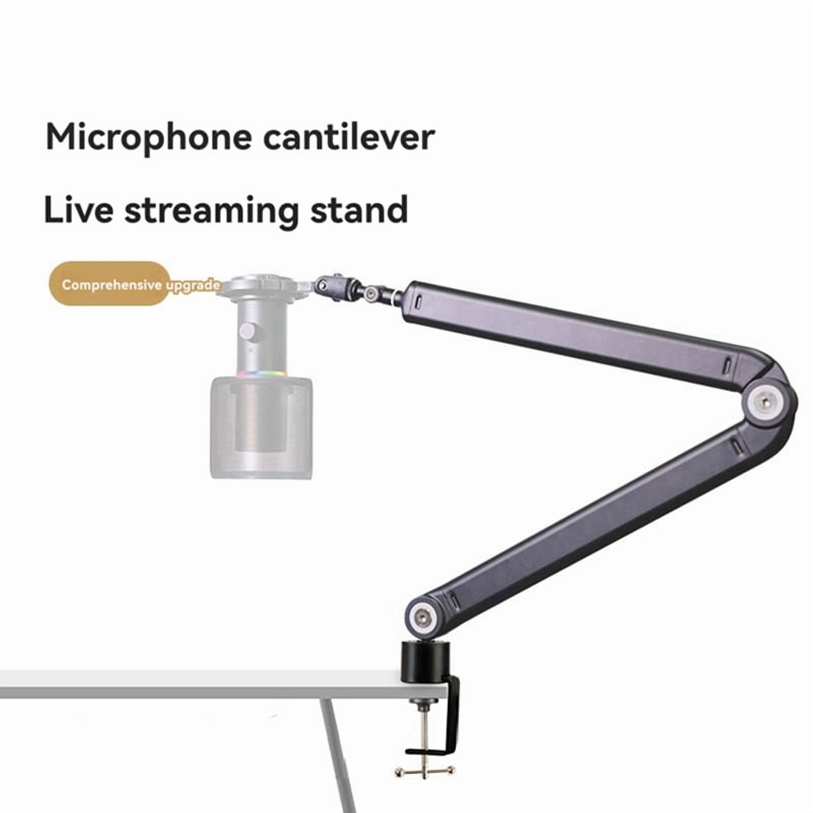 Microphone Boom Arm,360°Rotatable Mic Stand,Microphone Holder with 3/8in 5/8in Adapters,Microphone Arm with Accessories