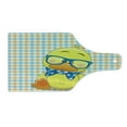 thumbnail image 2 of Cartoon Cutting Board, Hipster Boho Duck Dotted Bow Cool Free Smart Geese Design, Decorative Tempered Glass Cutting and Serving Board, Wine Bottle Shape, Orange Yellow Blue, by Ambesonne, 2 of 5