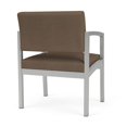 thumbnail image 5 of Fauteuil d'Appoint Surdimensionné en Acier Lenox pour Réception / Acier Argenté / Brun, 5 of 5