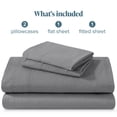 thumbnail image 6 of Bare Home Washed Sheet Set - Premium 1800 Collection - Deep Pocket - 4 Piece - Queen, Gray, 6 of 6