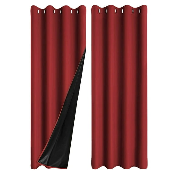 Hearth & Gear Curtains For Living Room Thermal Insulated Window Drapes With Top Room Darkening Panels For Bedroom Noise Reducing Draperies In Modern Solid Design Kitty Curtains for Bedroom Curtain for