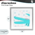 thumbnail image 4 of Stupell Industries Contemporary Electric Blue Crocodile Gray Framed Print Under Glass, 16 x 16, by Carla Daly, 4 of 8