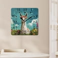 thumbnail image 4 of 12 Inch Wall Clock Battery Operated Square Clock for Office, Kitchen, Outdoor, Living Room,Alpaca Cactus Llama Flower Beautiful, 4 of 4