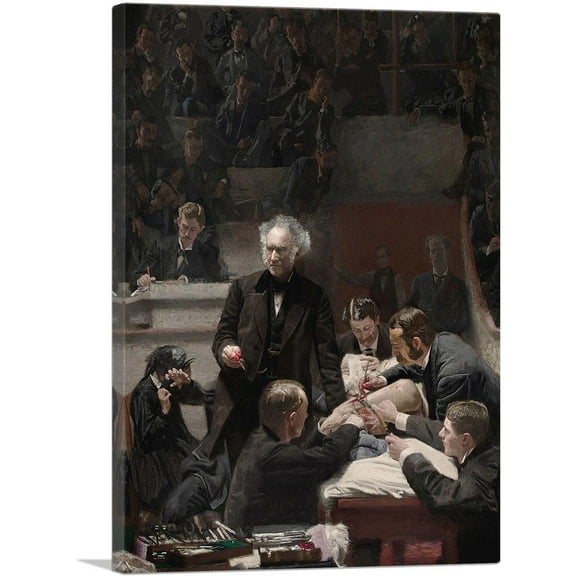 ARTCANVAS The Gross Clinic Canvas Art Print by Thomas Eakins - Size: 26" x 18" (0.75" Deep)