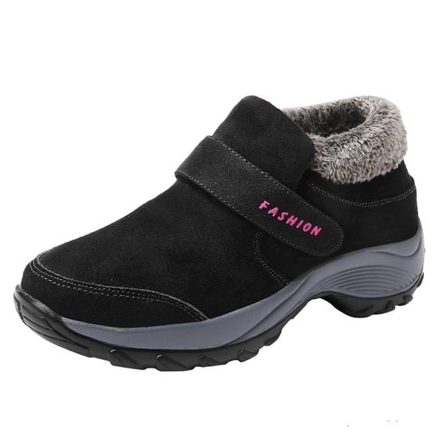 Espadrilles de Randonnée Mode Polyvalentes pour Hommes et Femmes en Velours Chaud d'Hiver avec Boucle en Velours