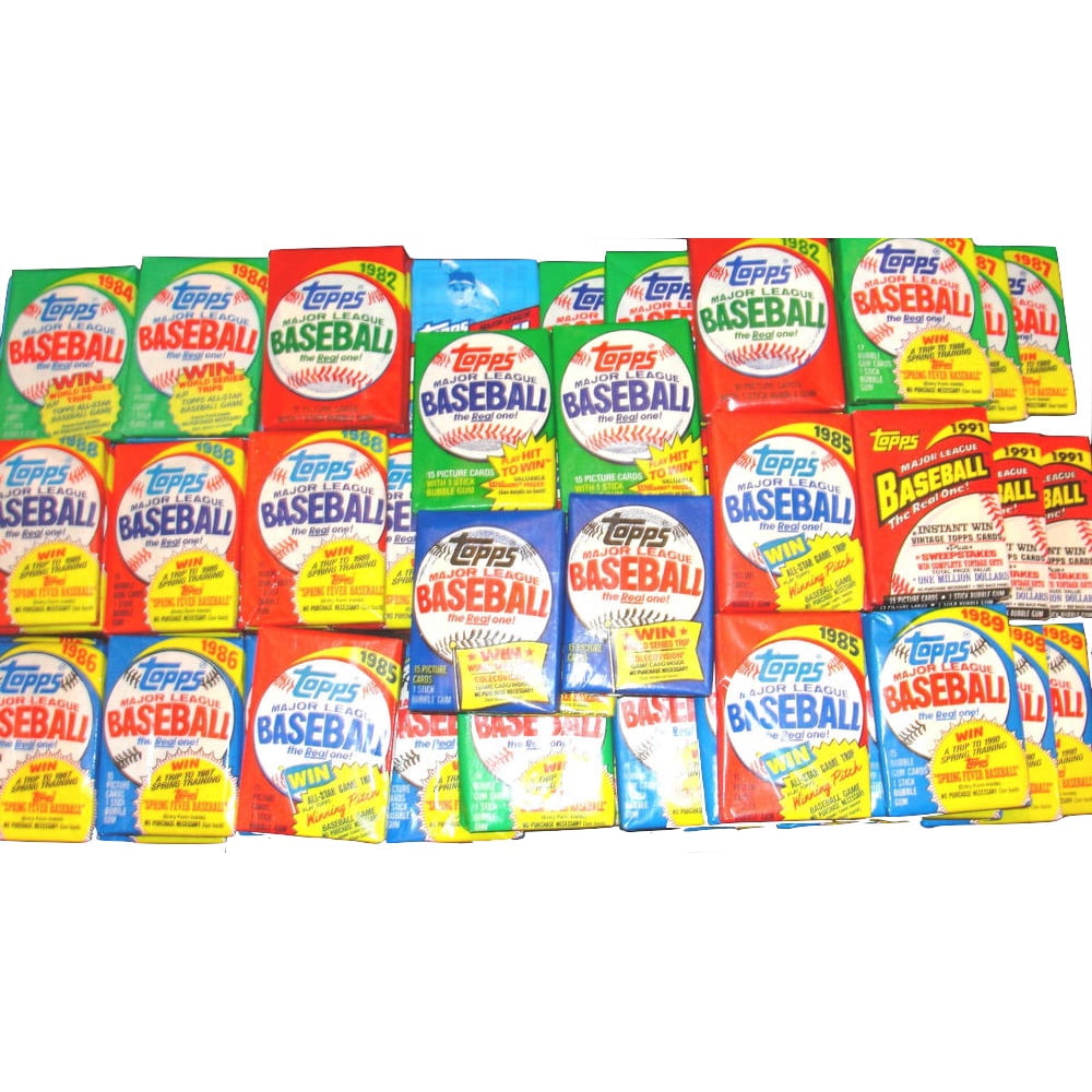 100 Vintage Topps Brands Baseball Cards SEALED IN ORIGINAL WAX