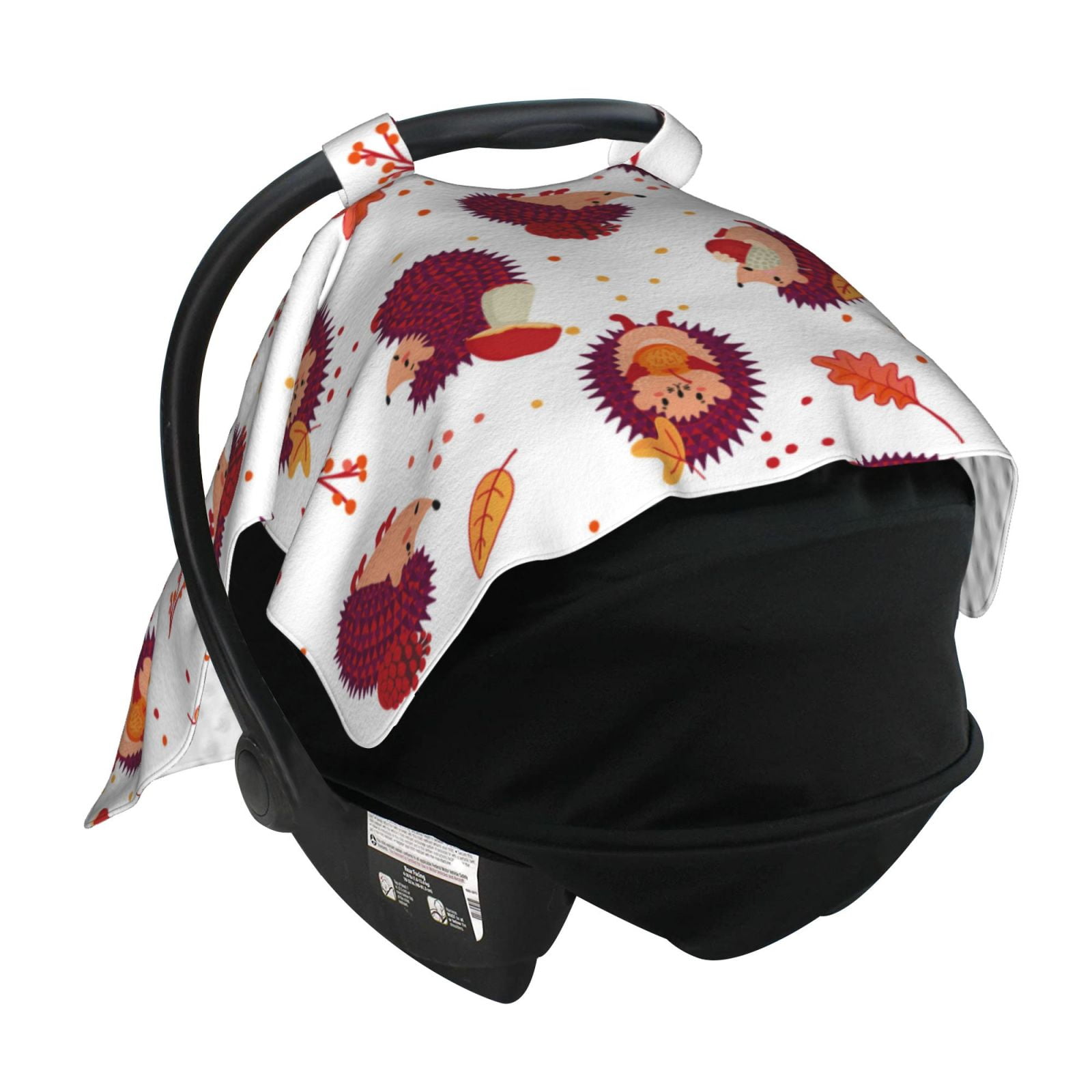 Car Seat Cover Baby - Cartoon Hedgehogs Breathable Infant Car Seat Cover for Baby Carseat, Lightweight Comfort Baby Essentials Must Haves Newborn Stuff for Girl Boy
