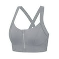 thumbnail image 4 of Joau Front Closure Sports Bra for Women Wireless Padded Medium Support Criss-Cross Back Bras Seamless High Impact Yoga Exercise Athletic T-Shirt Bra, 4 of 4