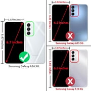 TJS for Samsung Galaxy A16 5G Phone Case, with Tempered Glass Screen Protector, Heavy Duty Rugged Shockproof Full Body Protection Cover for Galaxy A16 5G (Black)