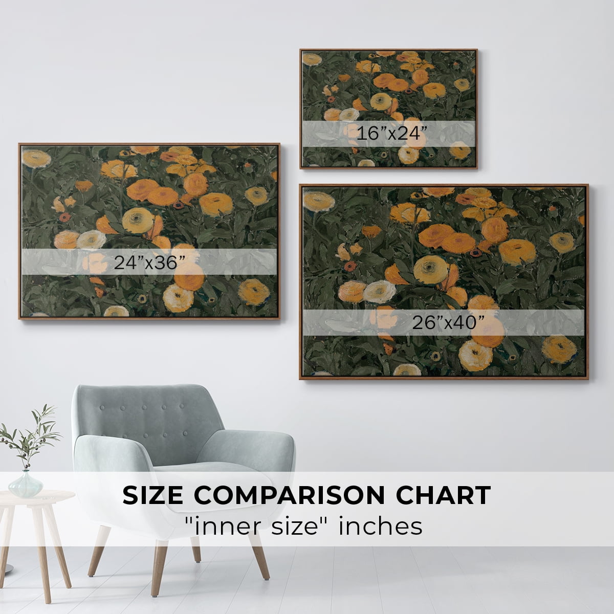 Vintage Botanical Print-LXXV By Wexford Home Framed in Walnut Wood Gallery Wrapped Canvas 27 in. x 41 in.