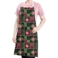 thumbnail image 5 of Pioneer Flower Floral Print Pattern Apron for Women and Men, Cotton Linen Waterproof with Pockets, Adjustable, 33x27 Inch for Kitchen, Gardening, BBQ, Salon, 5 of 6