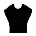 thumbnail image 1 of Collar de franela negra, colgante, cadena, joyería, busto, soportes de exhibición, colgador, estante, 1 of 5