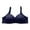 Blue, variant on Bras for Women No Underwire Wireless Bras Ndbuld Women's Solid Color No Steel Ring Push Up Breathable Underwear Daily Bra Gray 42