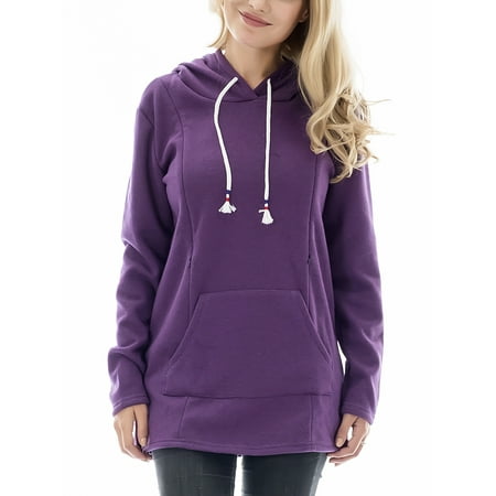 

Bearsland Women’s Fleece Maternity Nursing Sweatshirt Casual Breastfeeding Hoodie