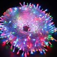 thumbnail image 2 of Luces LED multicolores de Navidad 30M300 para árbol interior, cable transparente impermeable para exteriores, coloridas luces navideñas enchufables, 2 of 5