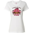thumbnail image 3 of Inktastic In October We Wear Pink with Ribbon and Pink Pumpkins Women's T-Shirt, 3 of 5