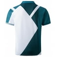 thumbnail image 5 of Mens Breathable Polo Shirts Quarter Zip Color Block Short Sleeve Athletic Shirt 2024 Summer Outdoor Golf Tops, 5 of 5