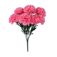 thumbnail image 5 of 7-Head Artificial Carnation Bouquet - Plastic Flower for Mother's Day, Wedding Centerpiece & Home Vase Decor - Deep Pink, 5 of 7