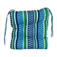 thumbnail image 2 of Blazing Needles 16-inch Square Tufted Indoor/Outdoor Chair Cushions (Set of 2) - 16" Pike Azure, 2 of 2