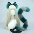thumbnail image 3 of Ensemble de Serre-Tête et Queue Oreilles de Chat pour Accessoires de Fête d'Halloween Performance Présentation Embellissements, 3 of 6