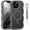 Gray, variant on Dteck for iPhone 16 Pro Max Case with Lanyard, Curly Wavy Frame Translucent Frosted Back Cover for Women Men Compatible with Magsafe TPU Bumper Shockproof Phone Case for iPhone 16 Pro Max,Black