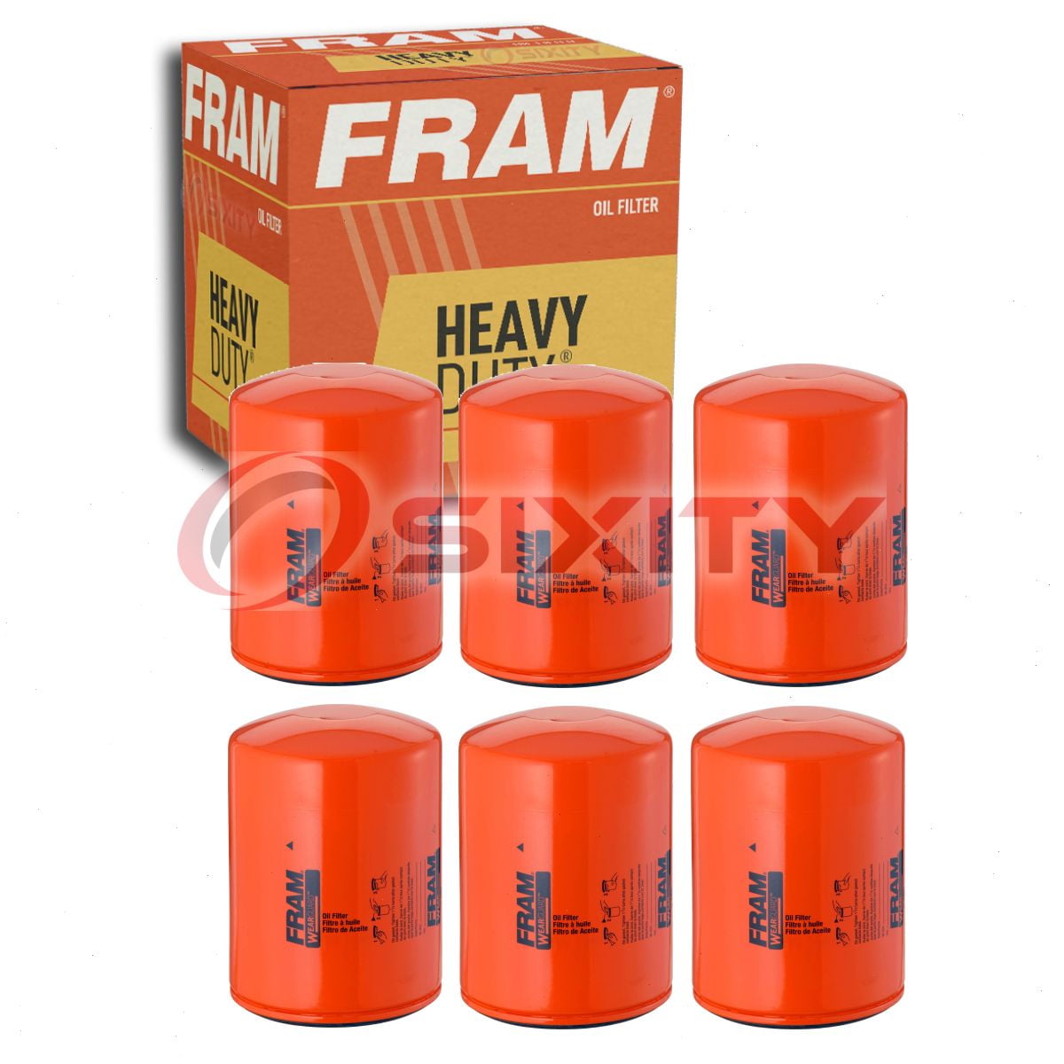 プートンさん専用 FRAM PH8170 Heavy Duty Engine Oil Filters, 6 pc Kit for Automotive
