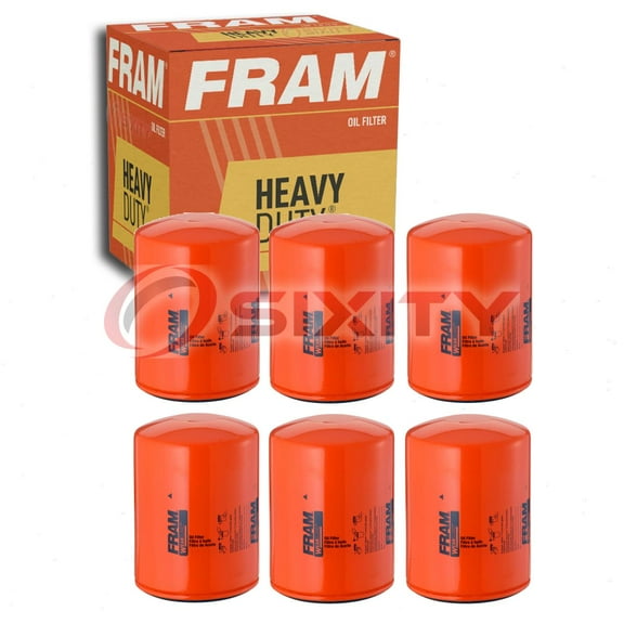 6 pc FRAM PH3766 Heavy Duty Engine Oil Filters for 1808896C1 5003558AA AL8316 D494 LF483 PF2221 Oil Change Lubricant Filters