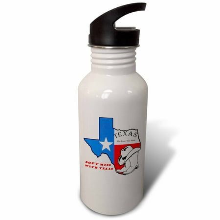 

3dRose Do not Mess With Texas Sports Water Bottle 21oz