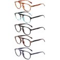 thumbnail image 1 of JOSCHOO 5 Pack Computer Reading Glasses for Women and Men Blue Light Blocking Spring Hinge Readers, 1 of 7