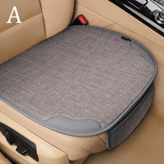 Car Front Seat Cover Breathable Flax Car Seat Protector Cushion Universal Chair Protect Covers Front Sseat Covers For Cars I9T4