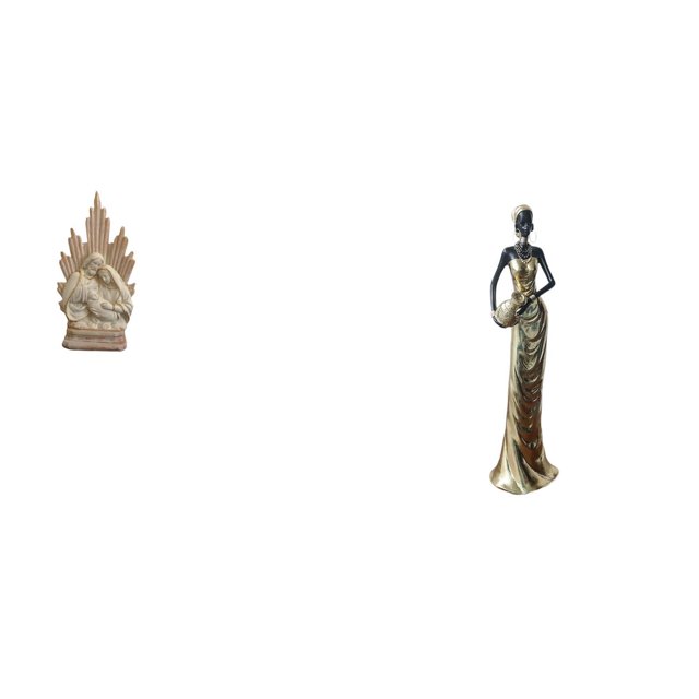 Escultura Clásica Católica De Resina De La Sagrada Familia Y Una Dama Tribal Africana, Artesanía Vintage Para Oficina, Mesa, Chimenea, Armario, Decoración Del Hogar.