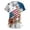 199#Navy, variant on Women's Patriotic America Print Scrub Top Stretch V-Neck Nursing Caregiver Top Khaki M