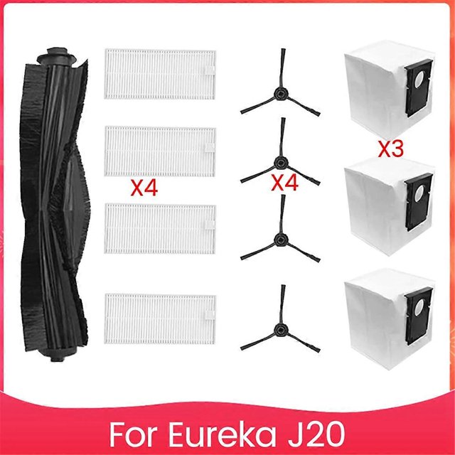 Replacement Parts Kit for J20 Robot Vacuum Cleaner, Accessories Main Side Brushes Hepa Filter Dust Bag