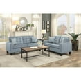thumbnail image 6 of Pemberly Row 18.5" Contemporary Microfiber Fabric Tufted Loveseat in Gray, 6 of 7