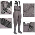 thumbnail image 6 of Triple Tree Chest Waders, Fishing Waders for Men and Women with Insulated Boots and Wading Fishing Belt, Two-ply Waterproof Nylon and PVC Boot foot Wader, Size 9-13, 6 of 7