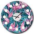 thumbnail image 1 of Designart Horloge Murale Fleurs Tropicales Dessinées à la Main Style Mid-Century Modern, 1 of 1