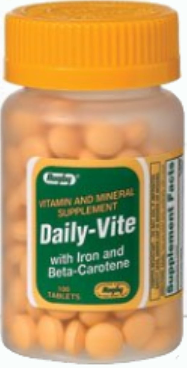 Rugby DailyVite Multivitamin Tablets with Iron & BetaCarotene 100 ea