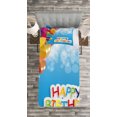 thumbnail image 3 of Ambesonne Colorful Quilted Bedspread Set 2 Pcs, Vibrant Balloons Sky, Twin Size, Multicolor, 3 of 3