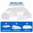 thumbnail image 4 of 20x33FT Outdoor Gazebo, Large Event Shelter with 6 Removable Sidewalls Windows, Heavy Duty Tent Ideal for Parties, Camping, Events, Beach BBQ and Garden, 4 of 8