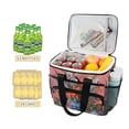thumbnail image 2 of FORMRS Insulated Cooler Bag 24 Cans Capacity Soft Leakproof Lunch Box with Side Pockets, Orange Vibrant Flowers, 2 of 7