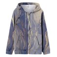 thumbnail image 4 of ICHUANYI Clearance Women's Fashion Casual Halloween Print Zip Hood Long Sleeve Pocket Jacket Top(Gray, XL) ICHUANYI WER2023080907759, 4 of 4