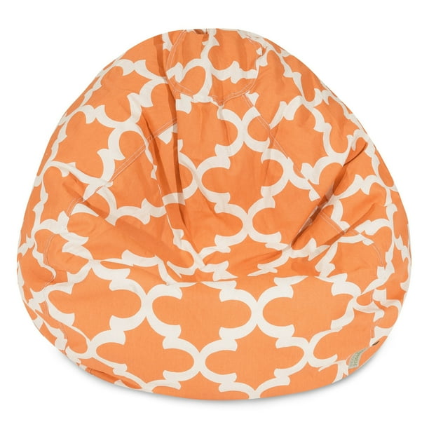 Majestic Home Goods Indoor Outdoor Peach Trellis Classic Bean Bag Chair 28 In L X 28 In W X 22 In H Walmart Com Walmart Com