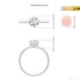 thumbnail image 5 of ANGARA Lab Grown Diamond Solitaire Engagement Ring for Women in 14K White Gold (Size-5.9mm| Color-F-G| Clarity-VS) | April Birthstone, Anniversary, Jewelry Gift for Women | Lab-Grown Diamond Ring, 5 of 8