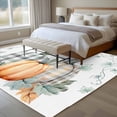 thumbnail image 4 of 5'x7' Area Rugs for Living Room Bedroom, Fall Pumpkins Washable Rug Carpet Runner Indoor Outdoor, Thanksgiving Country Maple Leaf Plant Non Slip Floor Mats Area Rug for Kitchen, Nursery, 4 of 8