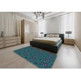 thumbnail image 5 of Ahgly Company Machine Washable Indoor Rectangle Transitional Light Sea Green Area Rugs, 9' x 12', 5 of 7