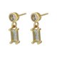 thumbnail image 3 of Pendientes colgantes de lujo con circonitas de cristal verde en miniatura, color marrón, 3 of 3