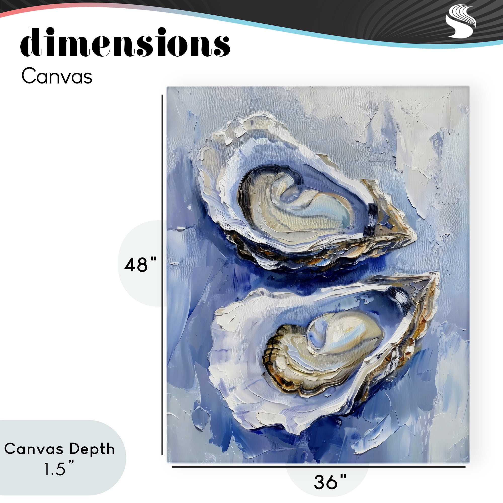 Stupell Industries Oysters On The Half Shell Canvas Wall Art, design by Creative Studio