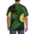 thumbnail image 5 of Fotbe Fresh Avocados print Short Sleeve Button Down Shirts for Men Casual Summer Beach Wrinkle Free Shirt-Large, 5 of 7