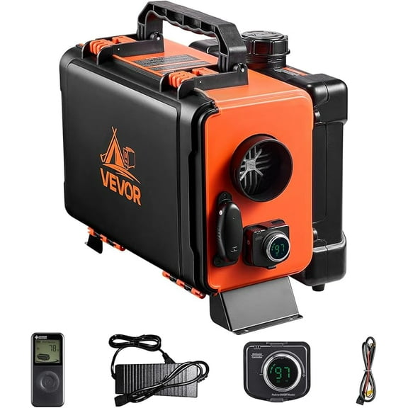 VEVOR Diesel Heater 8KW, DC 12V/24V, All in One Portable Diesel Air Heater with Bluetooth APP Control, Remote Control and LCD Screen, 1.9 Gal Fuel Tank for Trucks, Vans, RVs, Campers