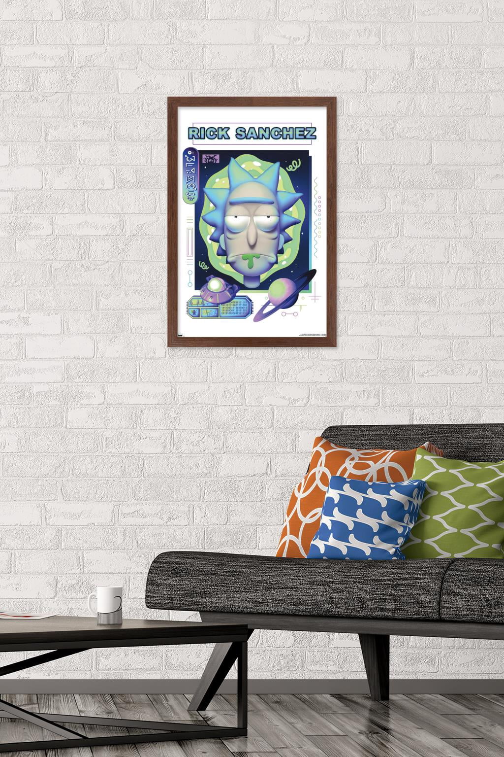 Rick and Morty - Rick Sanchez Wall Poster, 14.725" x 22.375" Framed